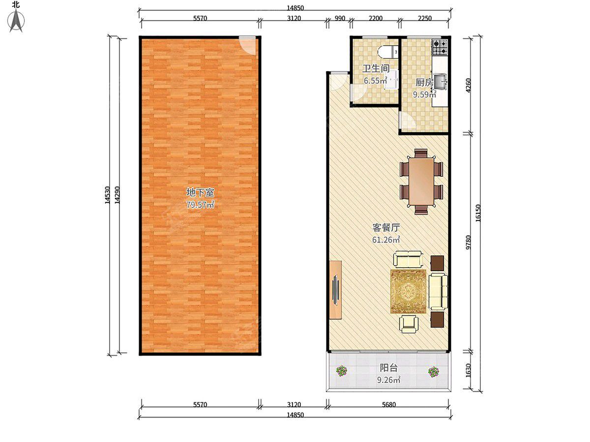 懿花園5室2廳出租租金1.28萬元/月