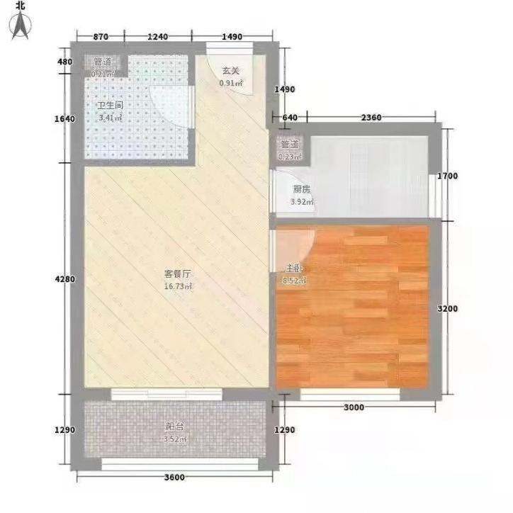 龍勝新村1室1廳主臥出租租金1000元/月