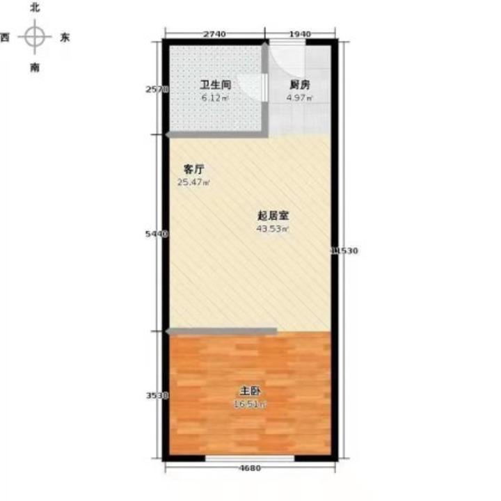 簡上村1室0廳出租租金900元/月