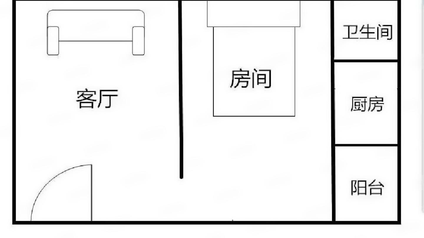 松仔園1室1廳出租租金1000元/月