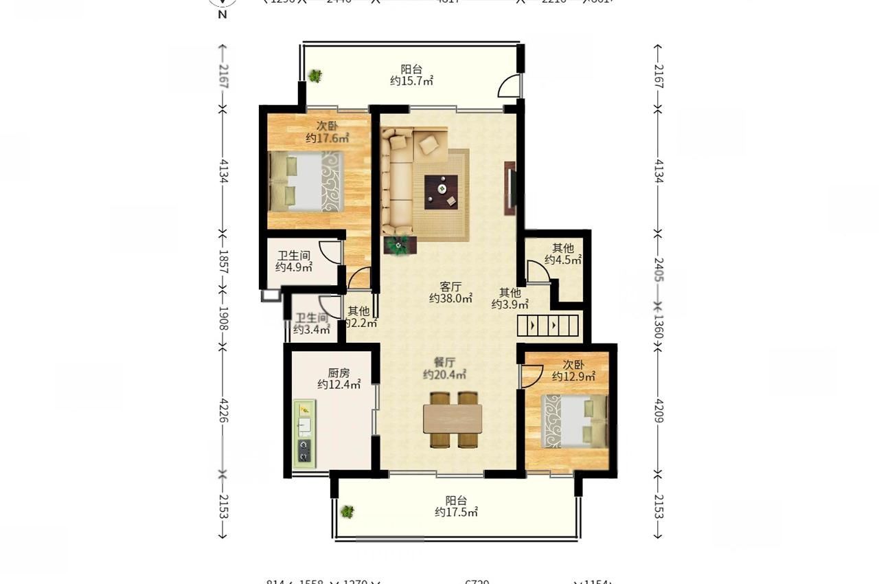 星河時代5室2廳出租租金3萬元/月