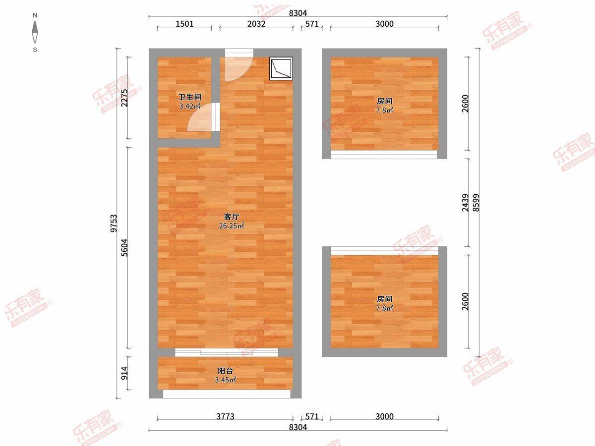 恒明one2室1廳出租租金3100元/月