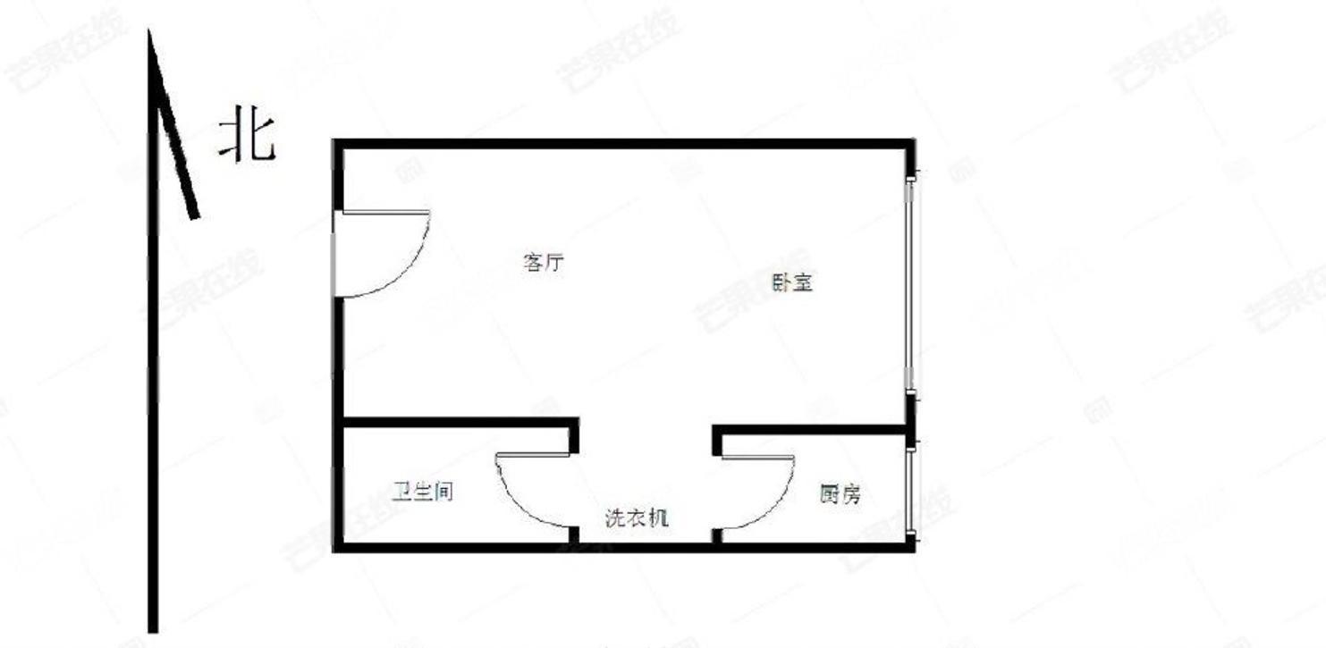 橫嶺新村1室0廳主臥出租租金1280元/月