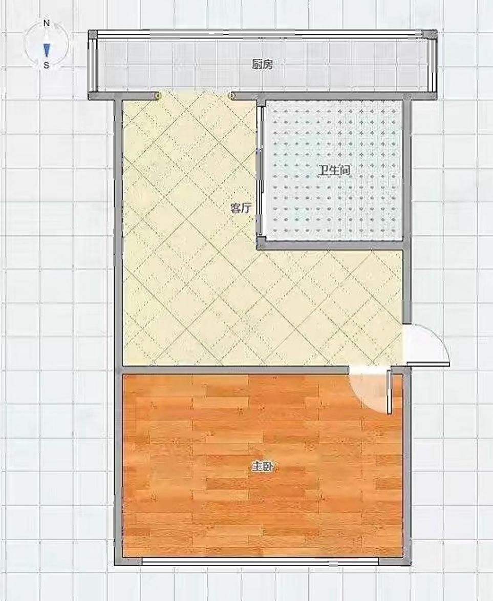 橫嶺新村1室1廳出租租金1100元/月