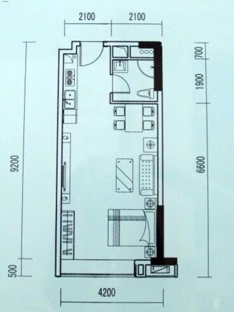 固戍海邊新村1室1廳出租租金2750元/月