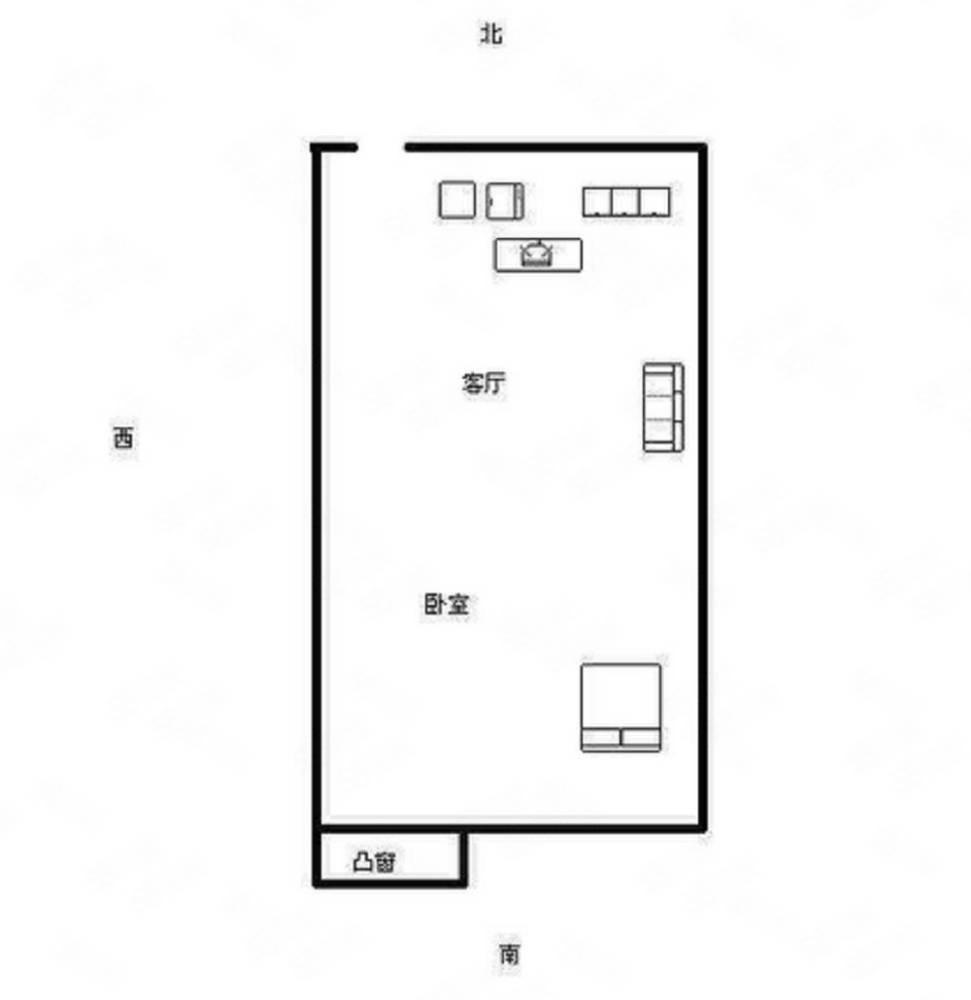 1室1廳出租租金2980元/月