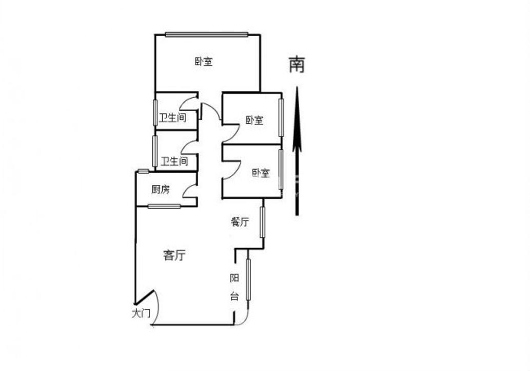 百花公寓(一期)3室2廳出租租金1.05萬元/月