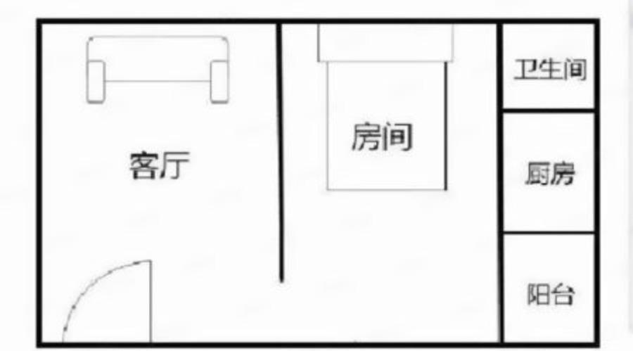 馬安山西區1室0廳出租租金700元/月