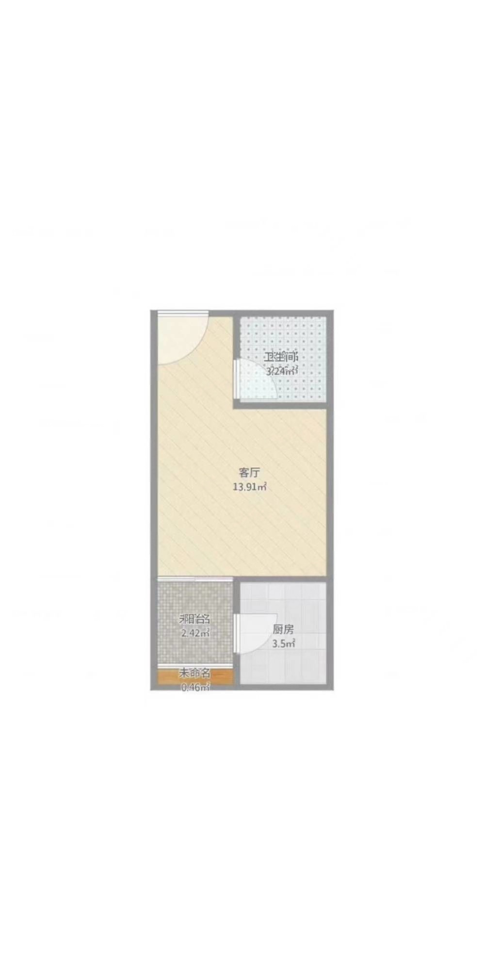 黃貝嶺村1室0廳主臥出租租金1300元/月