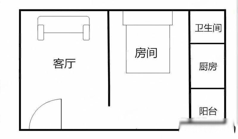 樟坑(一區)1室1廳出租租金1001元/月